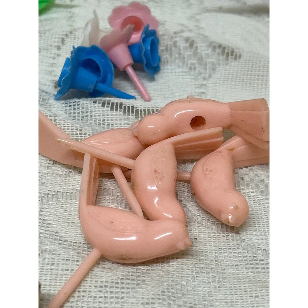 Vintage Cake Toppers and Candles Lot‎ 40+ Ballerina Fishing Birthday Party Decor
